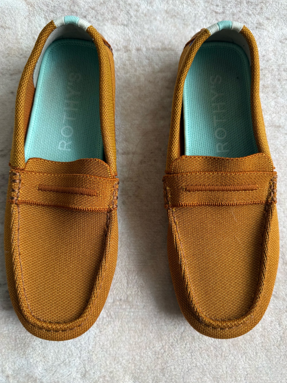 Rothy's The Driver Loafer Flats In Cognac